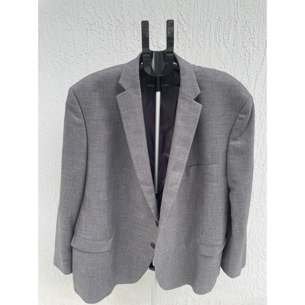 Ralph Lauren Mens Grey Linen Blend Sport Coat 56R Two Button Single Vent